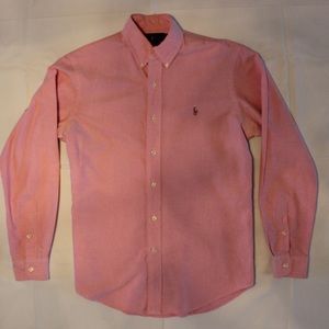 Nantucket Red Linen Ralph Lauren Dress Shirt